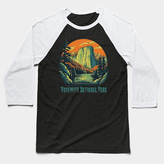 Yosemite National Park Baseball T-Shirt by GreenMary Design